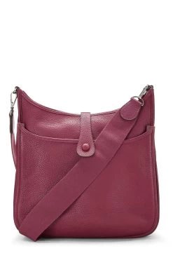 Hermès Pink Clemence Evelyne III PM 9 Hermès Pink Clemence Evelyne III PM -Fashion clothing QGB0HP0JPF024 4