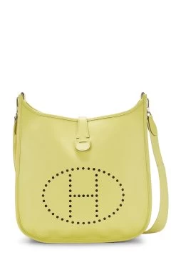 Hermès Yellow Clemence Evelyne III GM