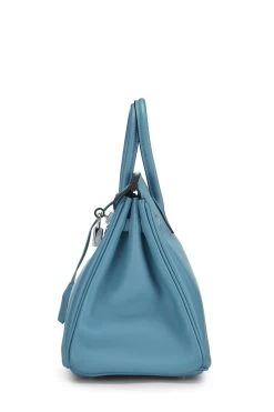 Hermès Turquoise Blue Swift Birkin 25 8 Hermès Turquoise Blue Swift Birkin 25 -Fashion clothing QGB0MO2YBB009 3