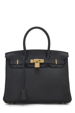 Hermès Black Clemence Birkin 30