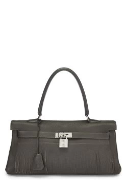 Hermès Vert Gris Clemence Shoulder Kelly 42