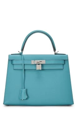 Hermès Blue Paon Epsom Kelly Sellier 28