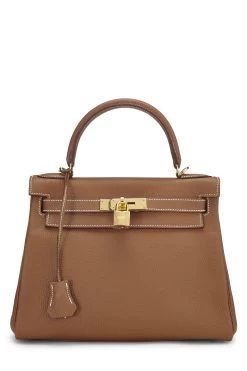 Hermès Gold Togo Kelly Retourne 28