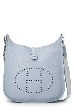 Hermès Blue Ciel Clemence Evelyne III Amazone PM