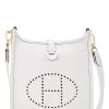 Hermès White Clemence Evelyne Amazone TPM