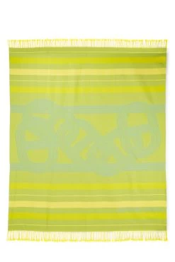 Hermès Green & Yellow Terry Cloth Yachting Beach Towel
