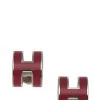 Hermès Silver & Pink "Pop H" Earrings