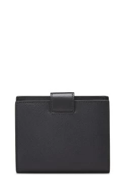 Prada Black Saffiano Compact Wallet -Fashion clothing QNA08S3RKB068 4