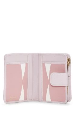 Prada Pink Saffiano Snap Compact Wallet -Fashion clothing QNA21T3RPB015 4