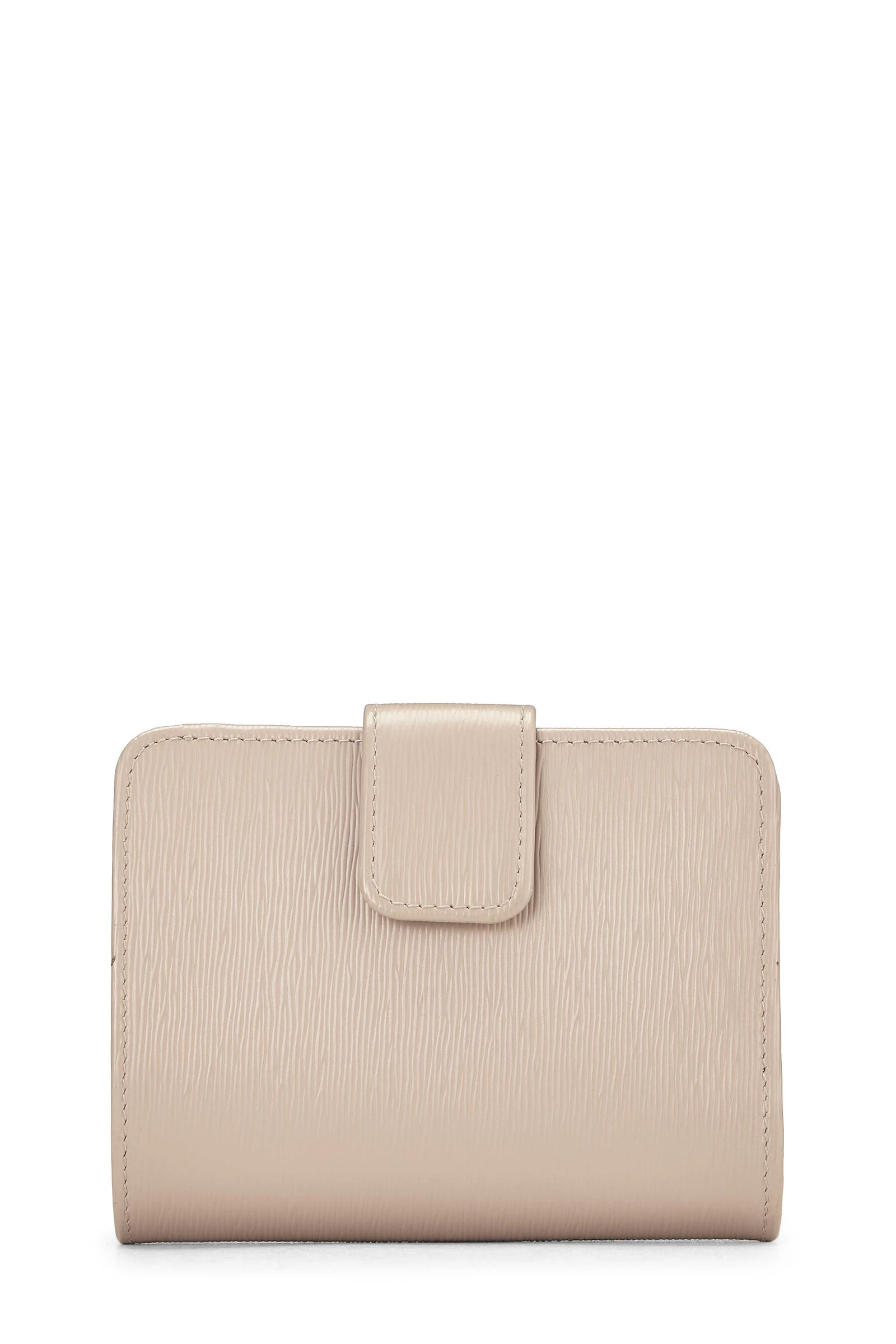 Prada Beige Vitello Move Leather Compact Wallet 3 Prada Beige Vitello Move Leather Compact Wallet - Image 3