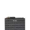 Prada Black Saffiano Logo Compact Wallet Small