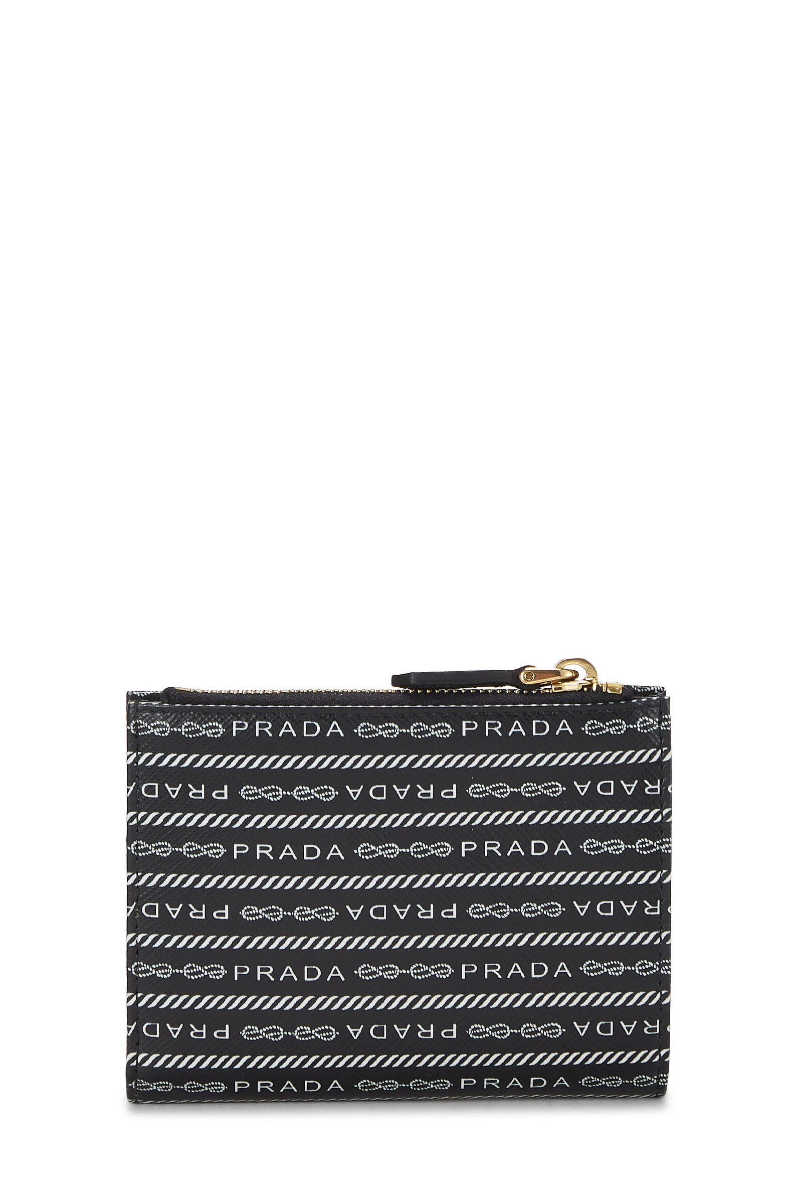 Prada Black Saffiano Logo Compact Wallet Small 3 Prada Black Saffiano Logo Compact Wallet Small - Image 3
