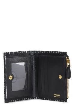 Prada Black Saffiano Logo Compact Wallet Small 7 Prada Black Saffiano Logo Compact Wallet Small -Fashion clothing QNA4CZ3RKH000 4