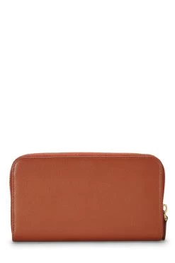 Prada Orange Saffiano Zip Around Wallet -Fashion clothing QNADVD3ROB004 3