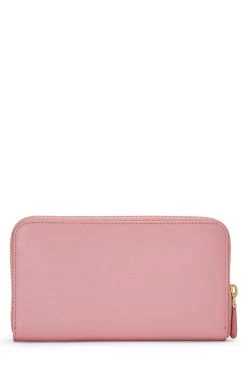 Prada Pink Saffiano Zip Around Wallet -Fashion clothing QNADVD3RPB024 3