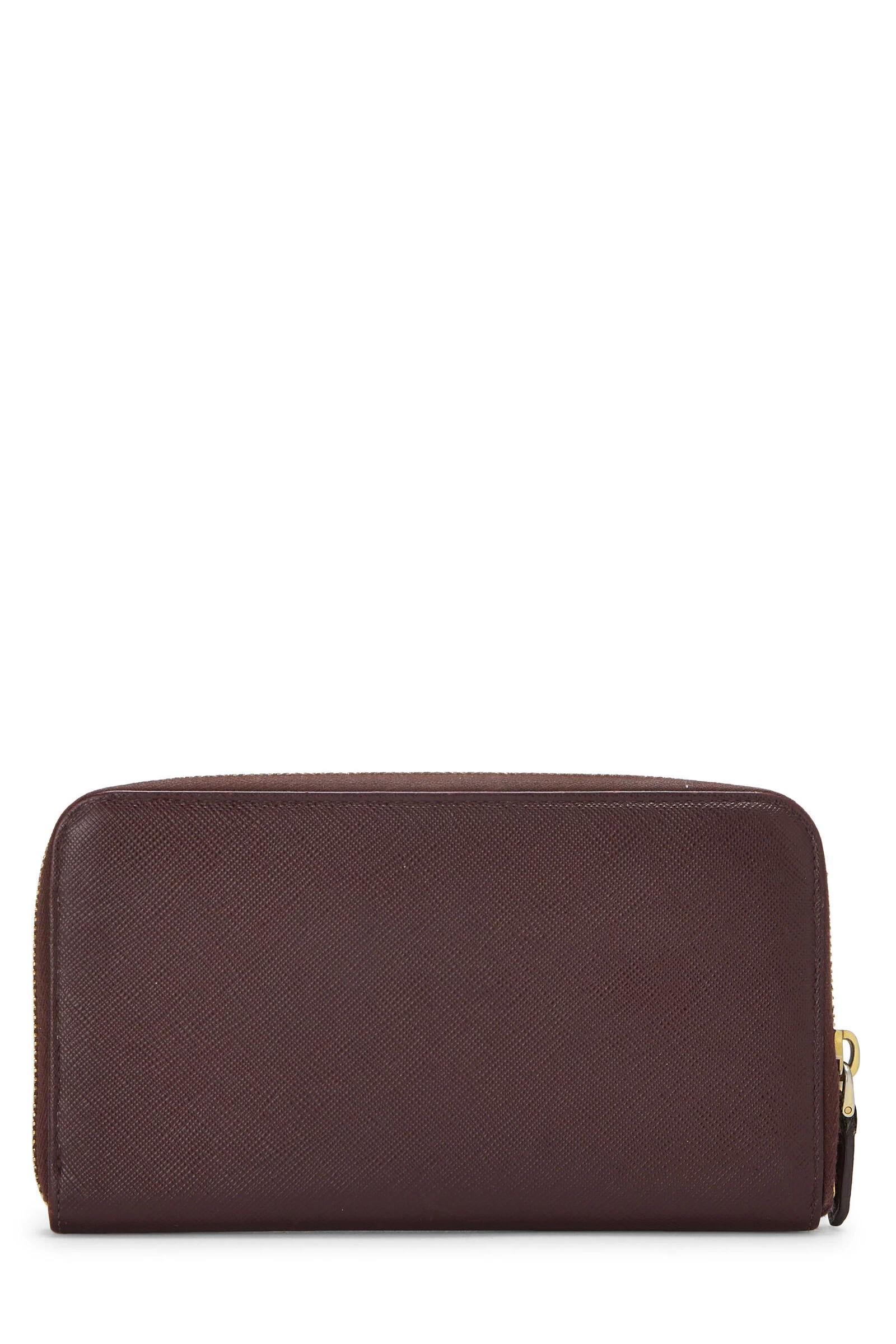 Prada Burgundy Saffiano Zip Around Wallet 3 Prada Burgundy Saffiano Zip Around Wallet - Image 3