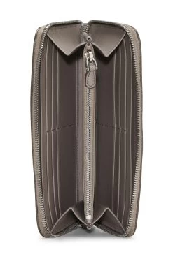 Prada Grey Vitello Daino Zip Wallet -Fashion clothing QNADVDABEB002 4