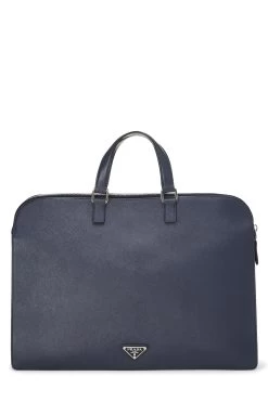 Prada Navy Saffiano Briefcase -Fashion clothing QNB01E3RNB000 4