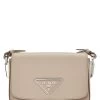 Prada Beige Saffiano Leather Shoulder Bag