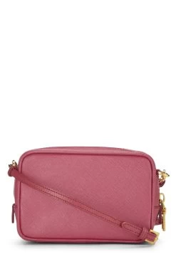 Prada Pink Saffiano Crossbody Mini -Fashion clothing QNB08O3RP9015 4