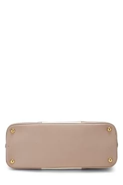 Prada Pink & White Saffiano Leather Promenade Medium -Fashion clothing QNB0PB3RM7003 5