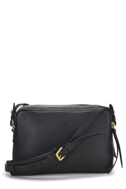 Prada Black Vitello Daino Double Zip Camera Bag -Fashion clothing QNB1ORABKB008 4