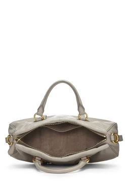 Prada Grey Calfskin Convertible Buckle Handbag -Fashion clothing QNB28N3PEB000 6