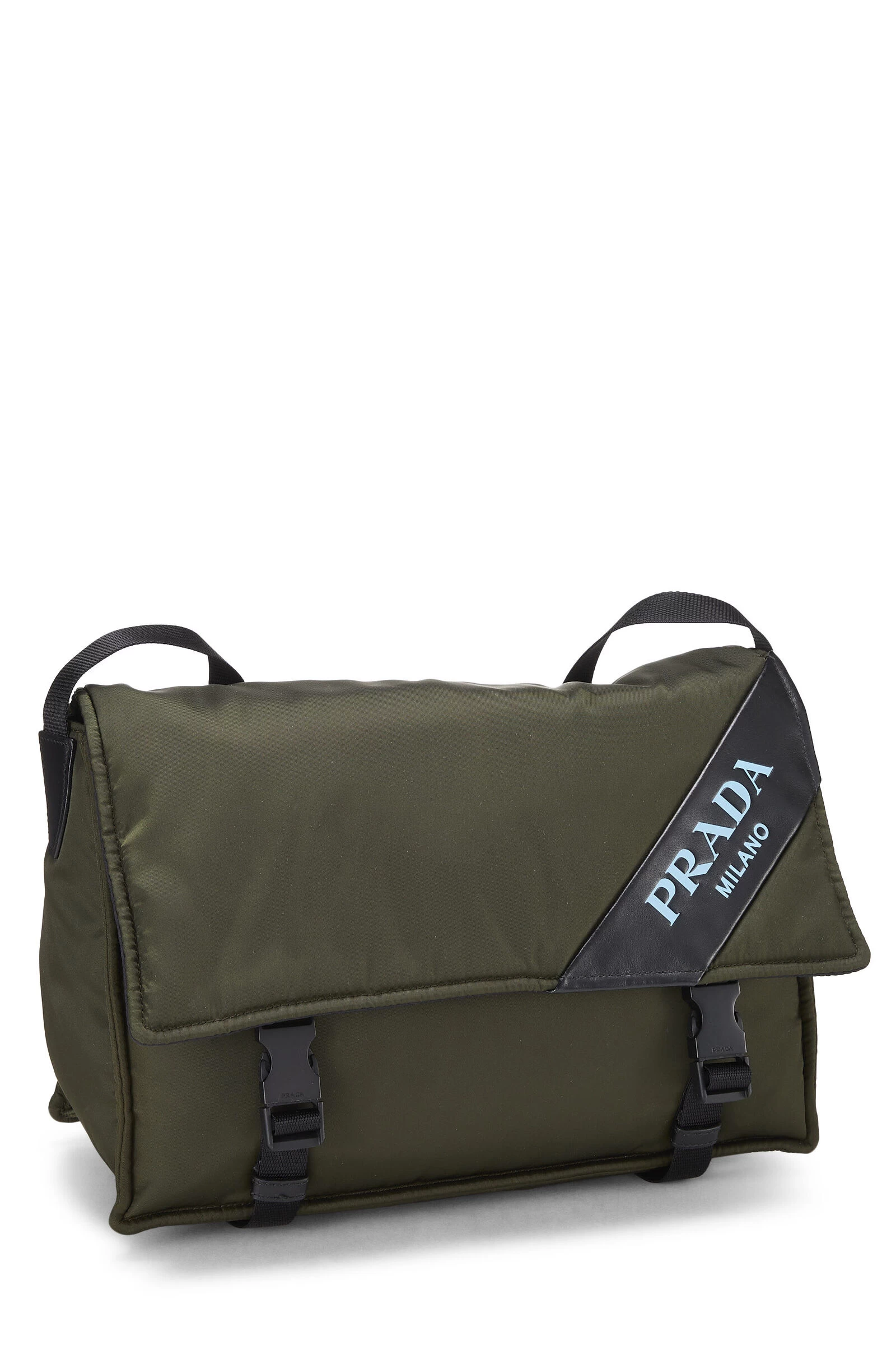 Prada Olive Green Tessuto Nylon Buckle Messenger Large 3 Prada Olive Green Tessuto Nylon Buckle Messenger Large - Image 3