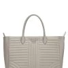 Prada Grey Calfskin Diagramme Convertible Tote
