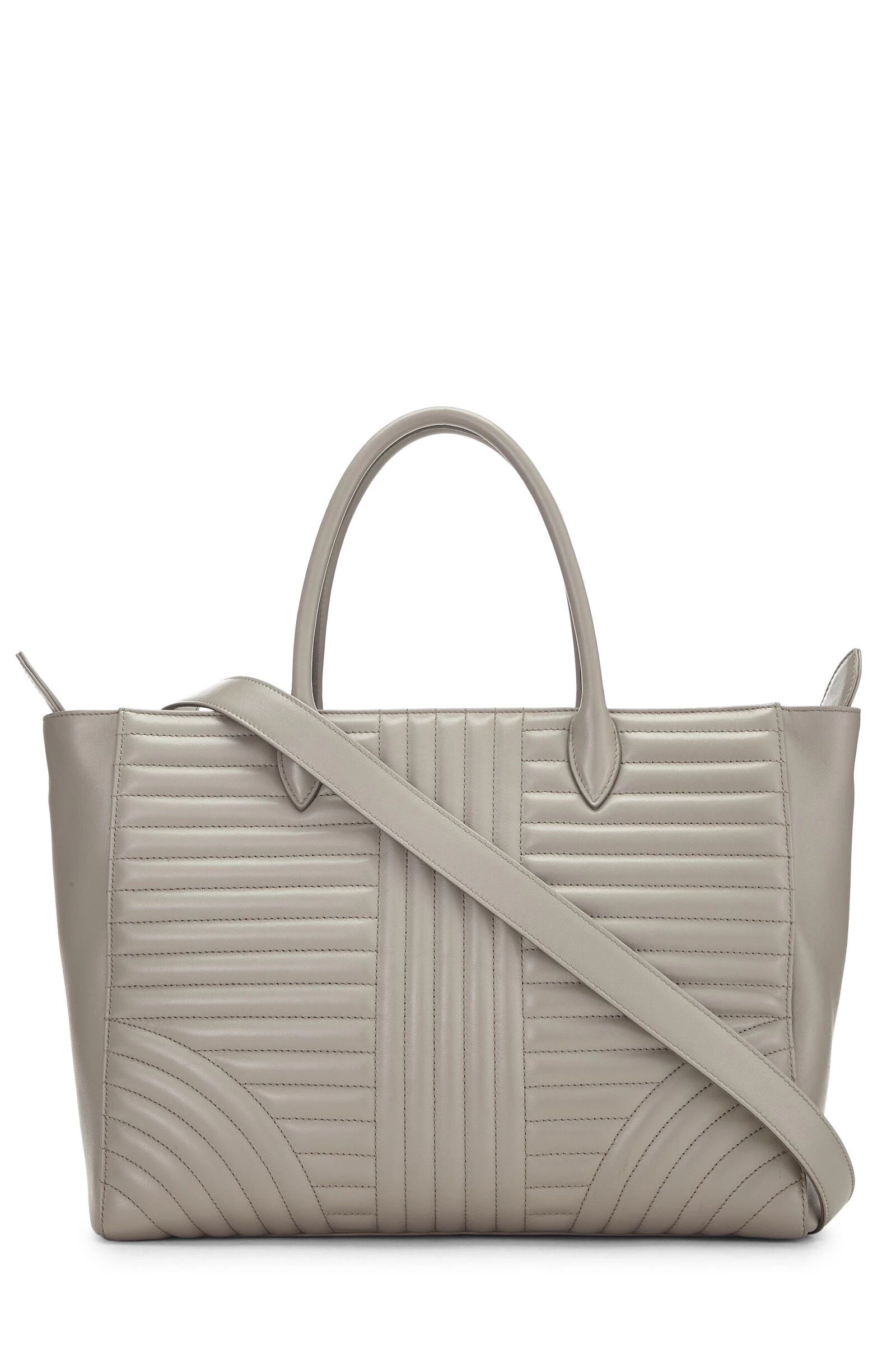 Prada Grey Calfskin Diagramme Convertible Tote 4 Prada Grey Calfskin Diagramme Convertible Tote - Image 4