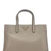 Prada Grey Saffiano Convertible Handbag
