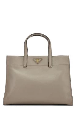 Prada Grey Saffiano Convertible Handbag