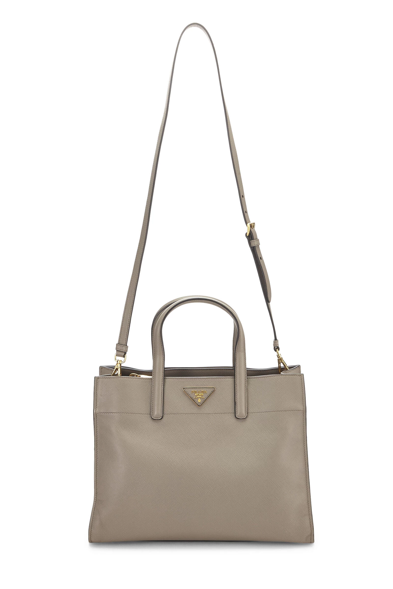 Prada Grey Saffiano Convertible Handbag 2 Prada Grey Saffiano Convertible Handbag - Image 2