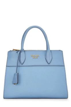 Prada Blue Saffiano Paradigme Bag Small
