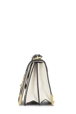 Prada White Leather Studded Cahier Crossbody 8 Prada White Leather Studded Cahier Crossbody -Fashion clothing QNBJCD1LKB004 3