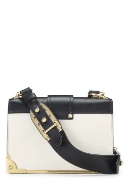Prada White Leather Studded Cahier Crossbody 9 Prada White Leather Studded Cahier Crossbody -Fashion clothing QNBJCD1LKB004 4