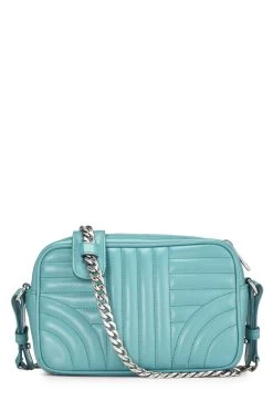 Prada Turquoise Calfskin Diagramme Camera Bag Small -Fashion clothing QNBJCF3PBH003 4