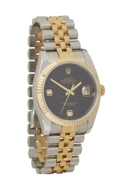 Stainless Steel & 18K Yellow Gold Onyx Diamond Datejust 116233 36mm