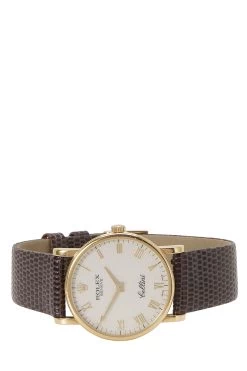 18K Gold & Brown Lizard Cellini 5115 32mm -Fashion clothing QOJ54P17IB000 3