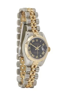 Black & Stainless Steel Sunbeam Datejust 179173 26mm