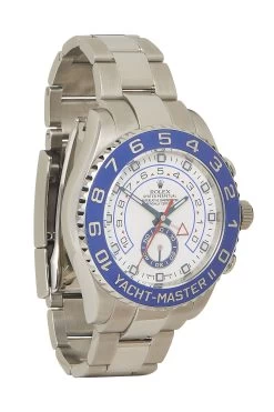 Blue Stainless Steel & Platinum Yacht-Master II 116680 44mm