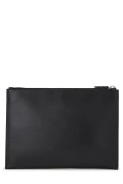 Black Calfskin Zip Pouch 6 Black Calfskin Zip Pouch -Fashion clothing QTA0MK3PKB001 3