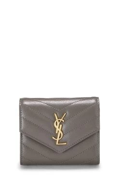 Grey Grainy Compact Wallet