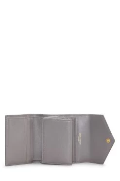 Grey Grainy Compact Wallet -Fashion clothing QTA1A218EB000 4