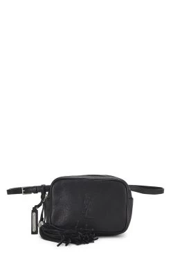 Black Calfskin Tassel Lou Belt Bag