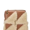 Brown Shearling Jamie Cube Bag Charm