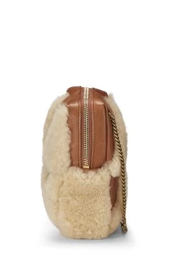 Brown Shearling Jamie Cube Bag Charm -Fashion clothing QTA4584K09001 3