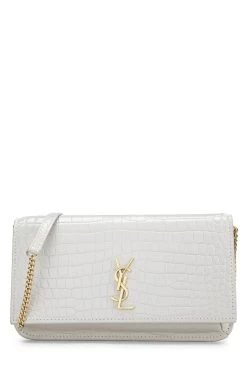 White Embossed Cassandre Phone Holder