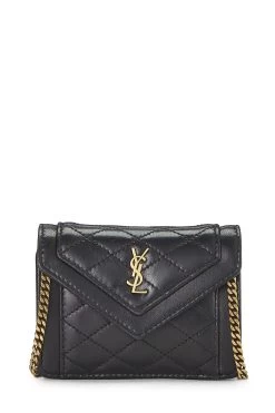 Black Lambskin Gaby Micro