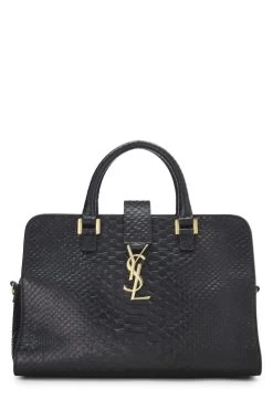 Black Embossed Downtown Cabas Small